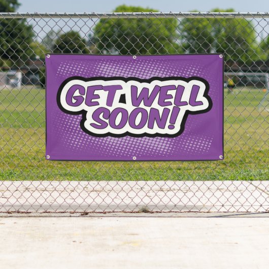 健康なすぐに紫色を得て下さい 横断幕 (インサイチュ)