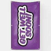 健康なすぐに紫色を得て下さい 横断幕 (縦)