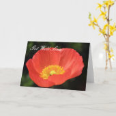健康なすぐに赤いケシカードを得て下さい カード (黄色い花)