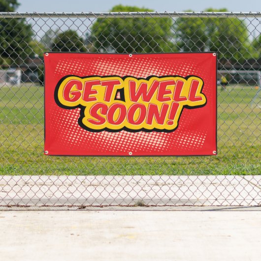 健康なすぐに赤い得て下さい 横断幕 (インサイチュ)