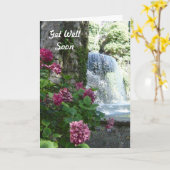 健康なアジサイの滝カードをすぐに得て下さい カード (黄色い花)