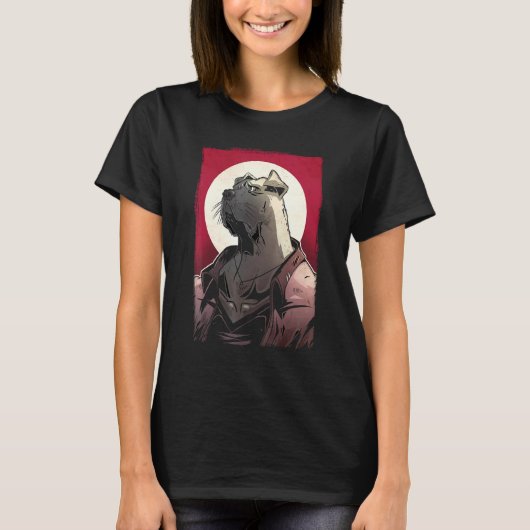 健康なアスリート犬 ブラック Tシャツ (正面)