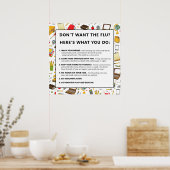 健康なインフルエンザのシーズンのポスター ポスター (キッチン)