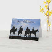 健康なカウボーイに挨拶状をすぐに得て下さい カード (黄色い花)