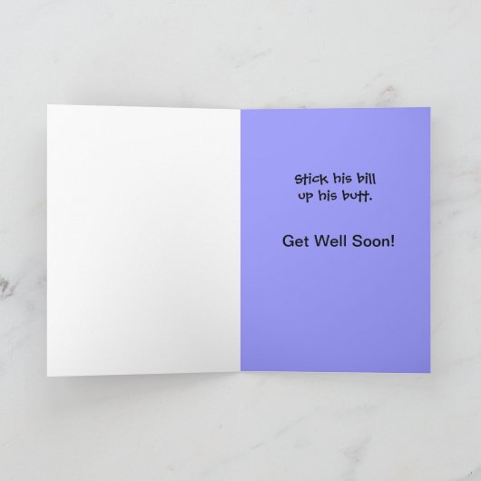 健康なカードにおもしろいなアヒルを得て下さい カード (内部)