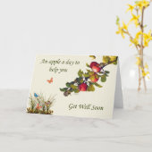 健康なカードをすぐに得て下さい カード (黄色い花)