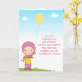 健康なカードをすぐに得て下さい カード (黄色い花)