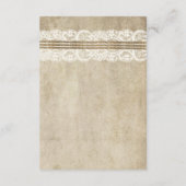 健康なカードを望むレースのヴィンテージの優雅の麻ひも エンクロージャーカード (裏面)