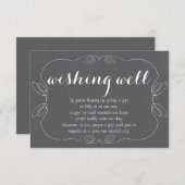 健康なカードを望むロマンチックな原稿の黒板 エンクロージャーカード (正面/裏面)