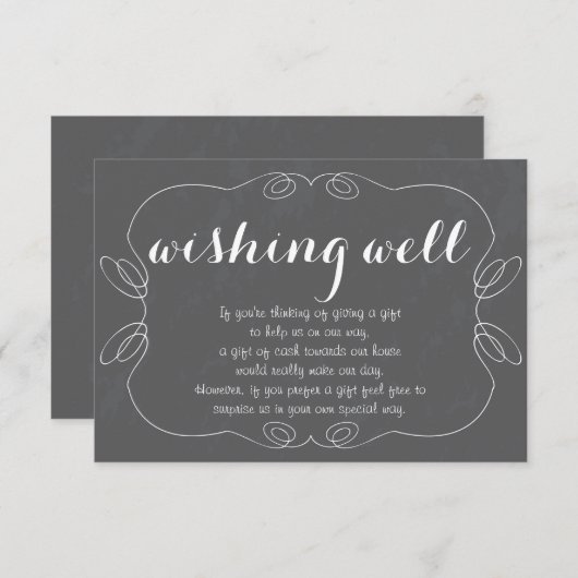 健康なカードを望むロマンチックな原稿の黒板 エンクロージャーカード (正面/裏面)