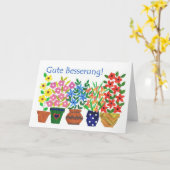 健康なカード-ドイツの挨拶--をすぐに得て下さい カード (黄色い花)