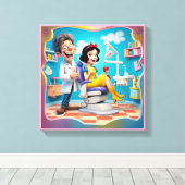 「健康なスマイルが一番美しい」 キャンバスプリント (インサイチュ (ウッドフロア))