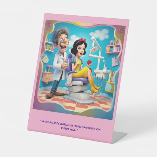 「健康なスマイルが一番美しい」 台座サイン (正面)