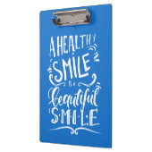 健康なスマイルは美しいスマイルです クリップボード (左)
