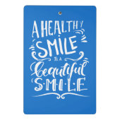 健康なスマイルは美しいスマイルです ミニクリップボード (裏面)