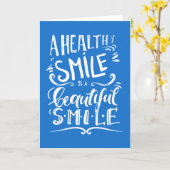 健康なスマイルは美しいスマイル カード (黄色い花)