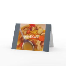 健康なチキンスープカードをすぐに得て下さい