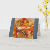 健康なチキンスープカードをすぐに得て下さい カード (黄色い花)