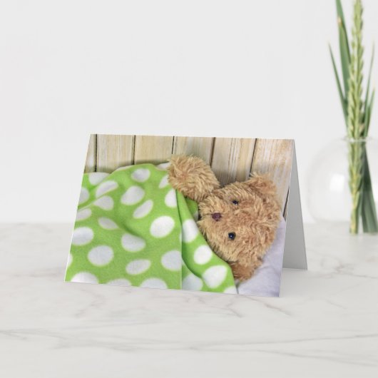 健康なテディー・ベアをすぐに得て下さい カード (正面)