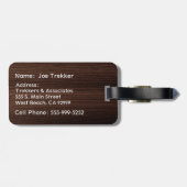 健康なトレッキンフェイクグ用クルミの木の荷物タグ ラゲッジタグ (裏面横)