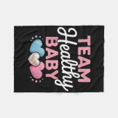 健康なベビーチーム新しい親ママパパジェンダーrevea フリースブランケット (正面(横))