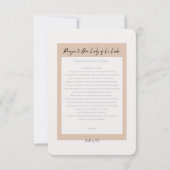 健康な妊娠のための祈りの言葉 – 私たちの女性 サンキューカード (裏面)