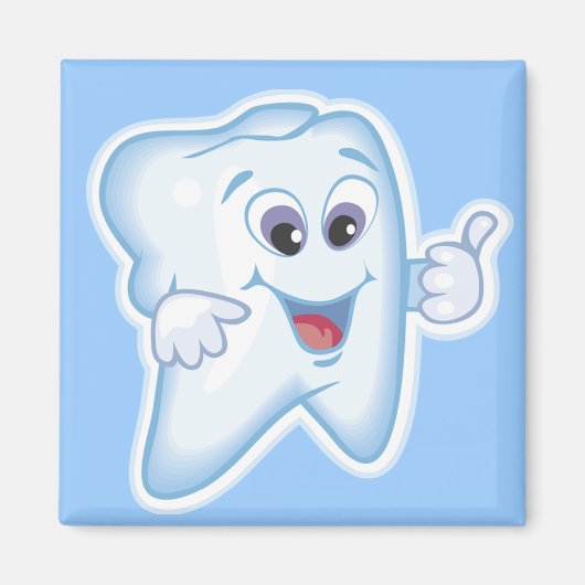 健康な幸せな歯 マグネット (正面)