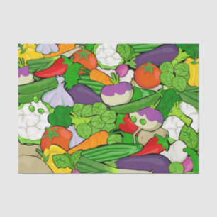 健康な新鮮な野菜のメドレー 薄葉紙
