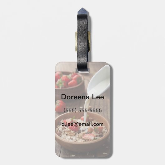 健康な朝食 ラゲッジタグ (裏面縦)