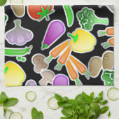 健康な混合された野菜壁紙のデザイン キッチンタオル (折り畳み)