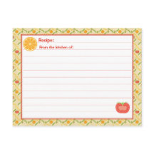 健康な生きているレシピカード