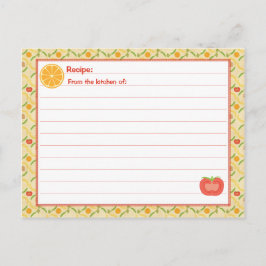 健康な生きているレシピカード ポストカード
