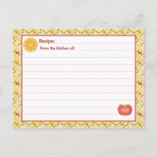 健康な生きているレシピカード ポストカード (正面)