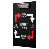 健康な生活図 – フィットネス やる気を起こさせる クリップボード (左)