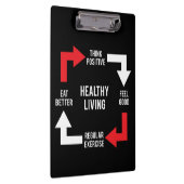 健康な生活図 – フィットネス やる気を起こさせる クリップボード (右)