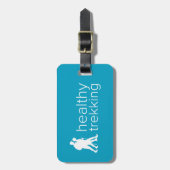 健康な移住のターコイズの荷物のラベル ラゲッジタグ (正面縦)