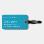 健康な移住のターコイズの荷物のラベル ラゲッジタグ (裏面横)