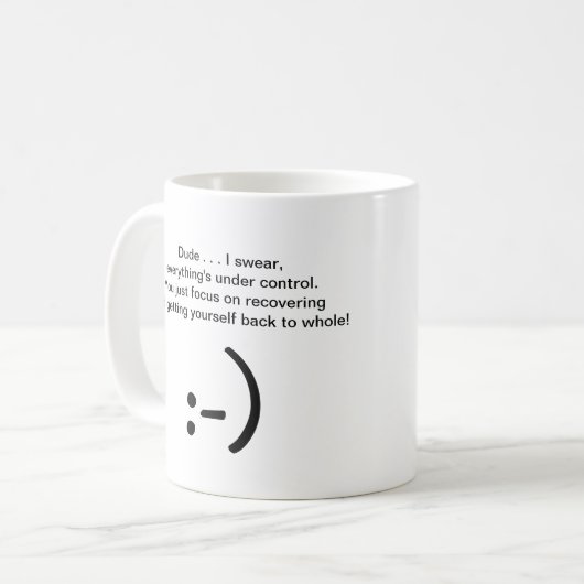 健康な笑い声を得て下さい- Macを、私持っていますあなたの背部をリラックスして下さい! コーヒーマグカップ (正面左)