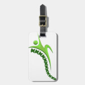 健康な脊柱アイコン ラゲッジタグ (正面縦)