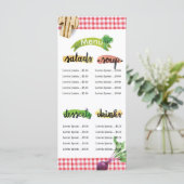 健康な自家製オーガニックビーガンメニューテンプレート メニュー (スタンド正面)