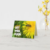 健康な蜂の黄色の花の写真のブランクのメッセージカードを得て下さい カード (黄色い花)