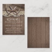 健康な蹄鉄に素朴なカードを望みます エンクロージャーカード (正面/裏面)