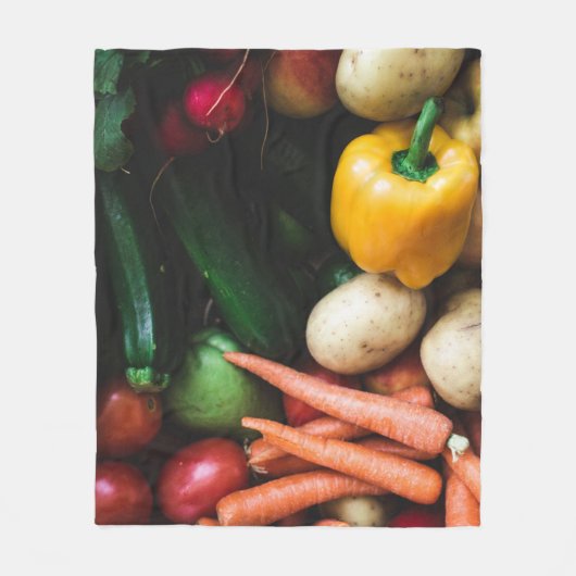 健康な野菜 フリースブランケット (正面)