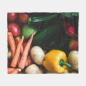 健康な野菜 フリースブランケット (正面(横))