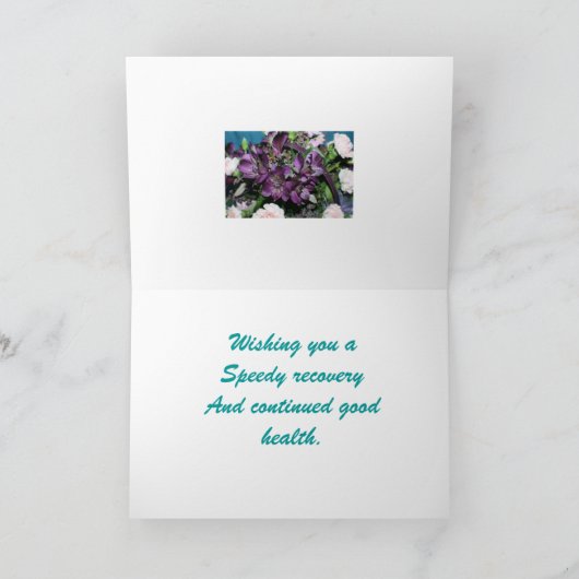 健康な願いの挨拶状を得て下さい カード (内部)