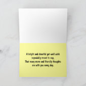 健康な願いの花柄カードを得て下さい カード (内部)