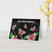 健康な願いの蝶にカードを得て下さい カード (黄色い花)