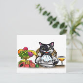 健康な食事を食べて下さい ポストカード (スタンド正面)