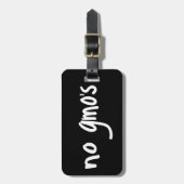 健康な食品環境のためのGMOなしブラック ラゲッジタグ (正面縦)