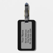 健康な食品環境のためのGMOなしブラック ラゲッジタグ (裏面縦)